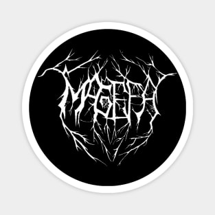 MAGEFA - 'Death' white logo Magnet